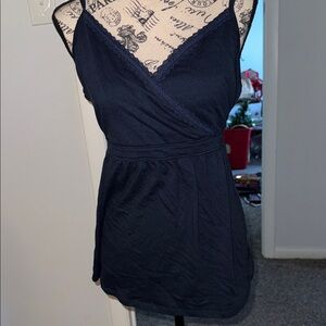 Elegant Navy Blue Women's Top